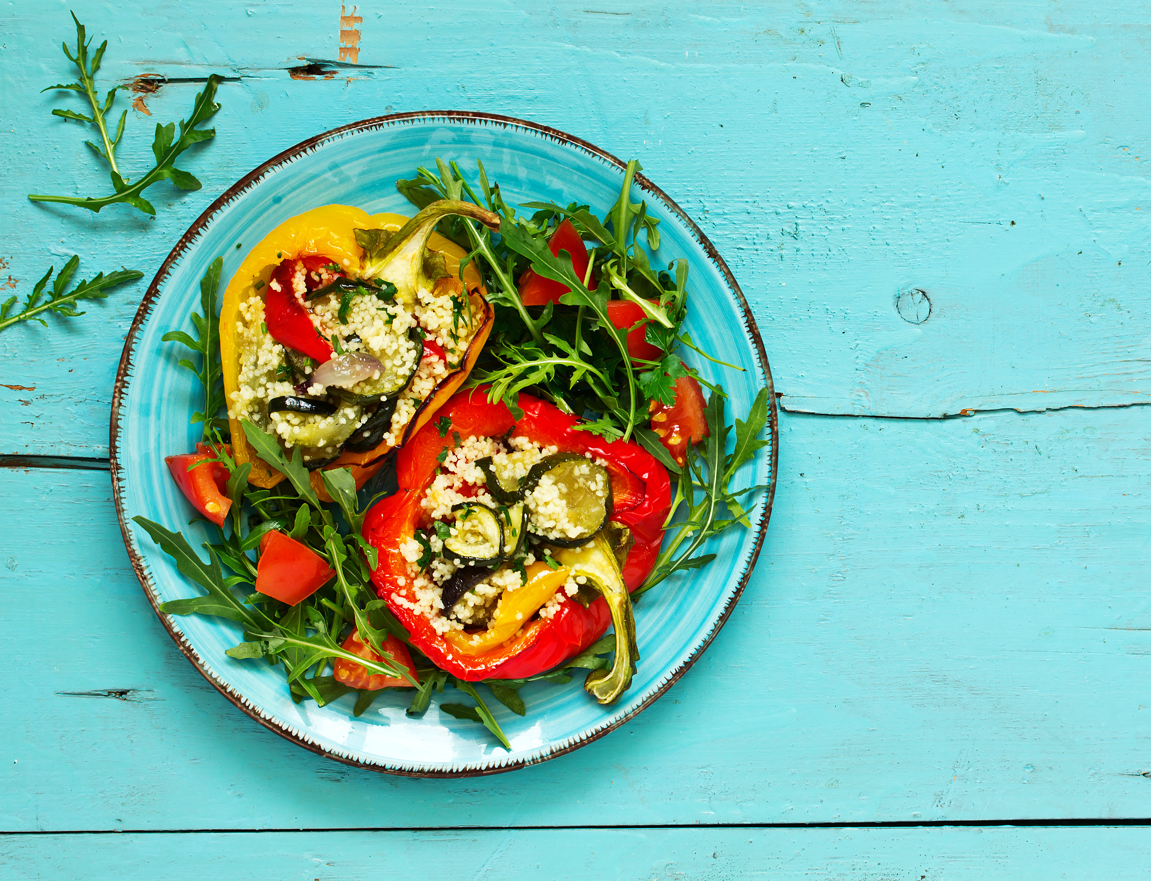 gevuldepaprika GEVULDE PAPRIKA MET COUSCOUS, FETA & MUNT