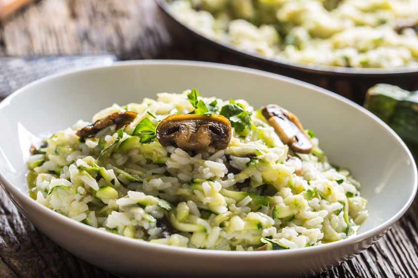 risottochampignonscourgette RISOTTO MET PADDESTOELEN & COURGETTE 