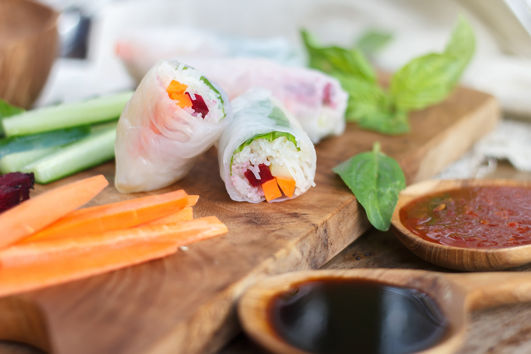 loempiavegetarisch RAW VIETNAMESE SPRING ROLLS