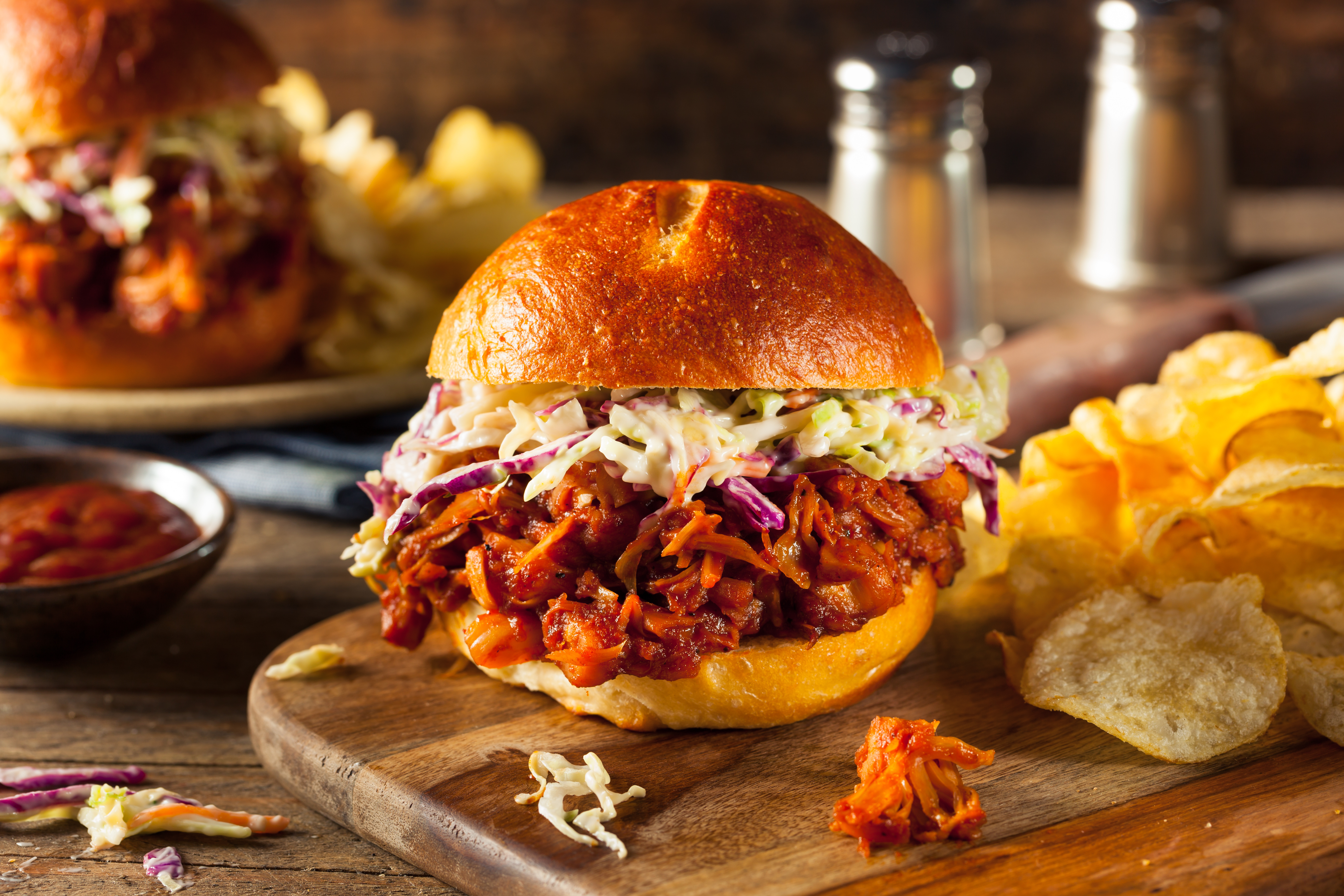 pulledjackfruit VEGAN PULLED JACKFRUIT BBQ SANDWICH 