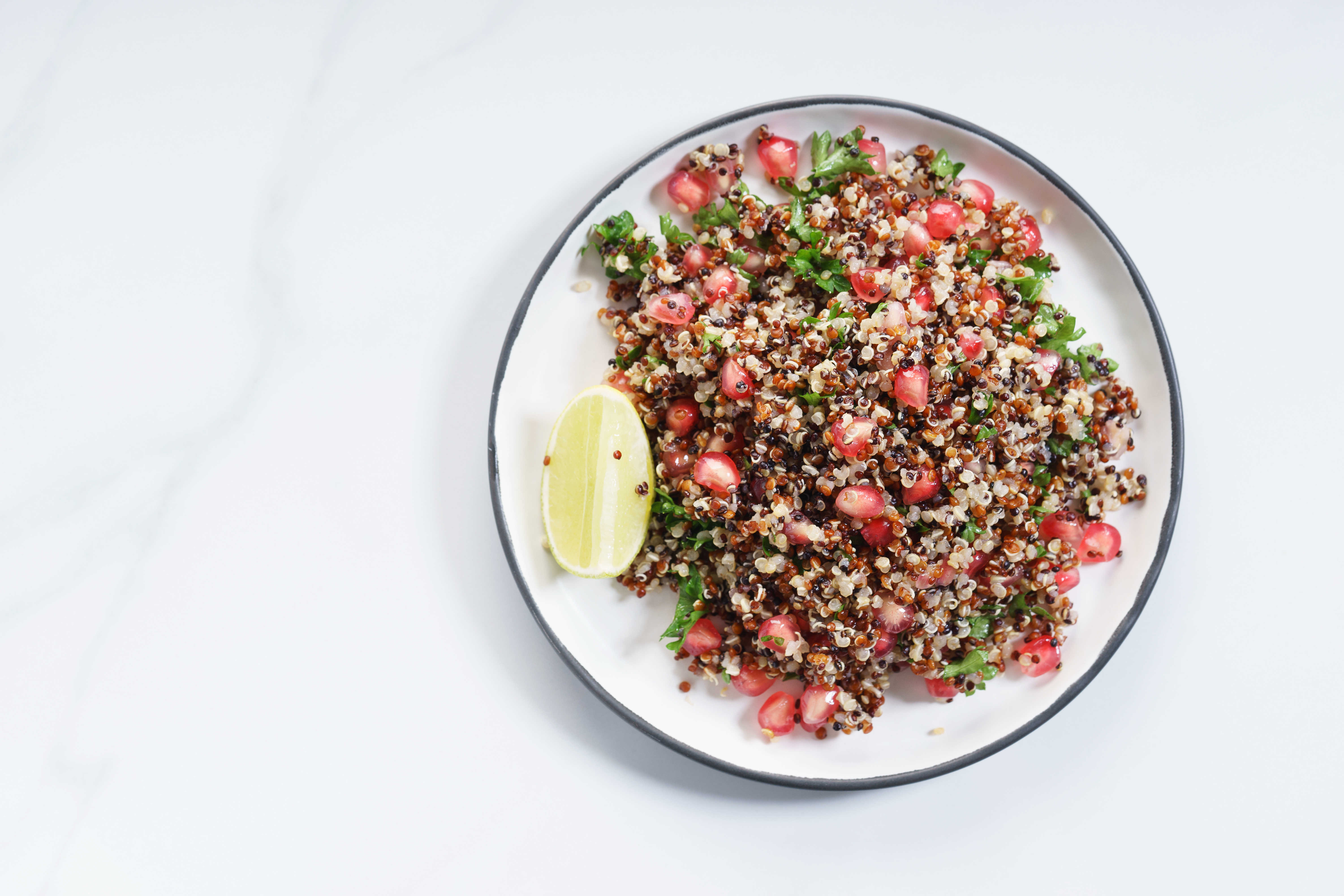 quinoasalade_met_granaatappel Frisse Quinoa Salade met Granaatappel