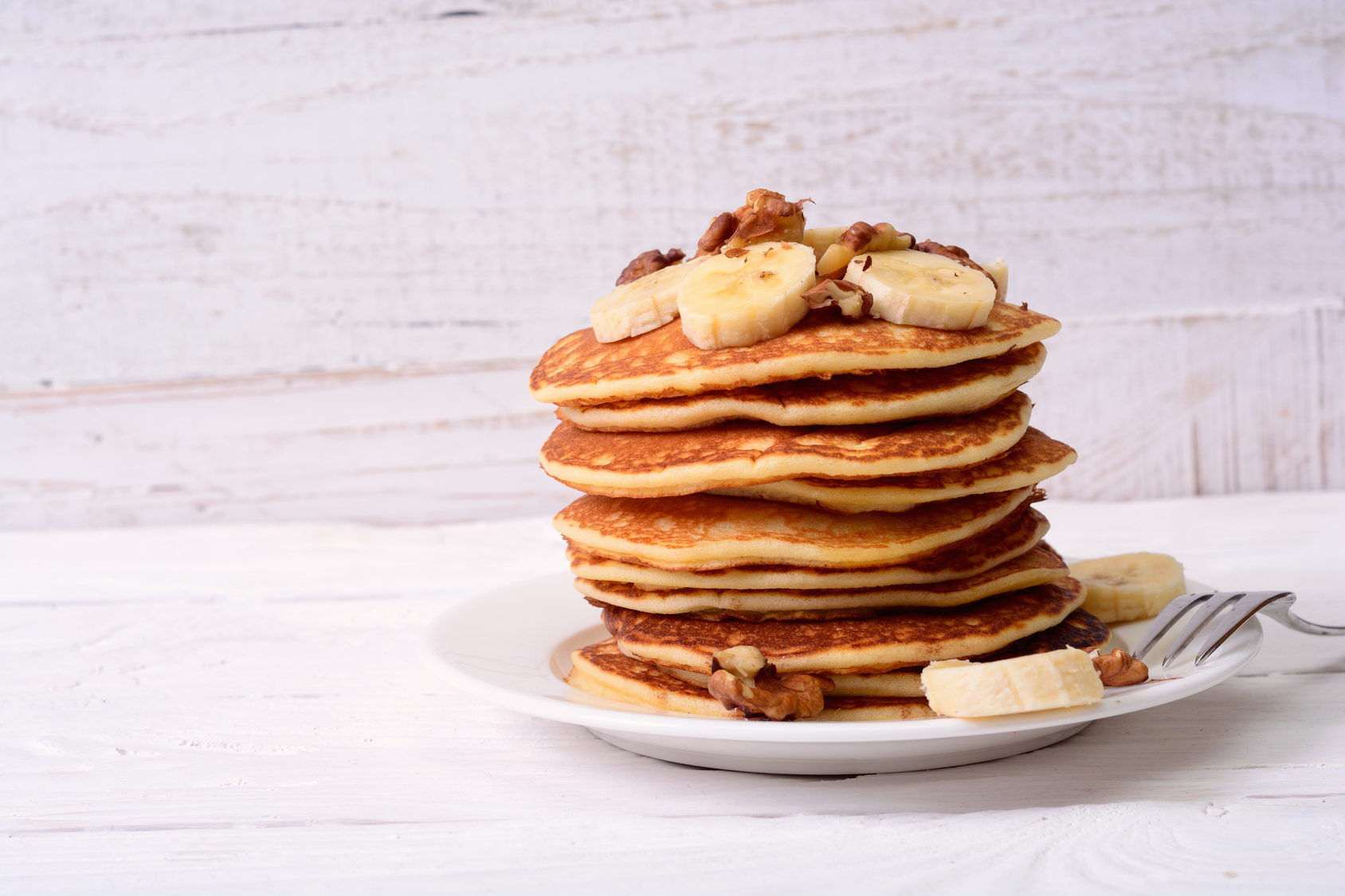 BANANEN PANNENKOEKJES MET WALNOOT