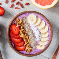 Strawberry-Banana Smoothie Bowl with Chia Seeds