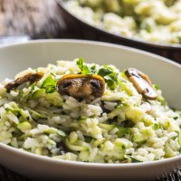 RISOTTO MET PADDESTOELEN &amp; COURGETTE 